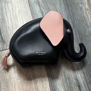 Kate Spade Black and Pink Elephant crossbody bag